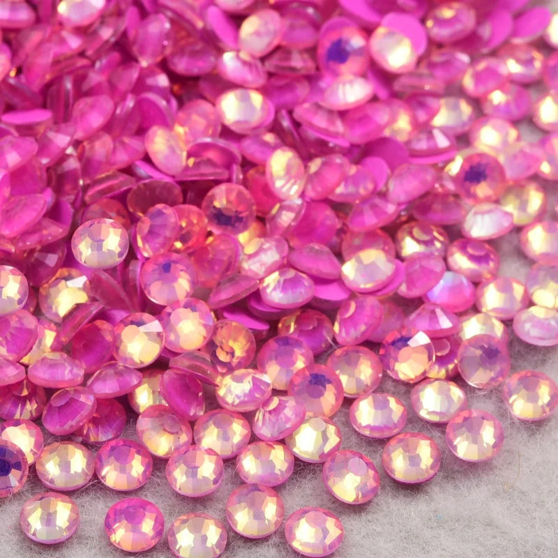 Oleeya Factory SS6-SS30 New Luminous Opal Colors Nail Diamond Rhinestones Glass Pixie Crystal for Nail DIY Art
