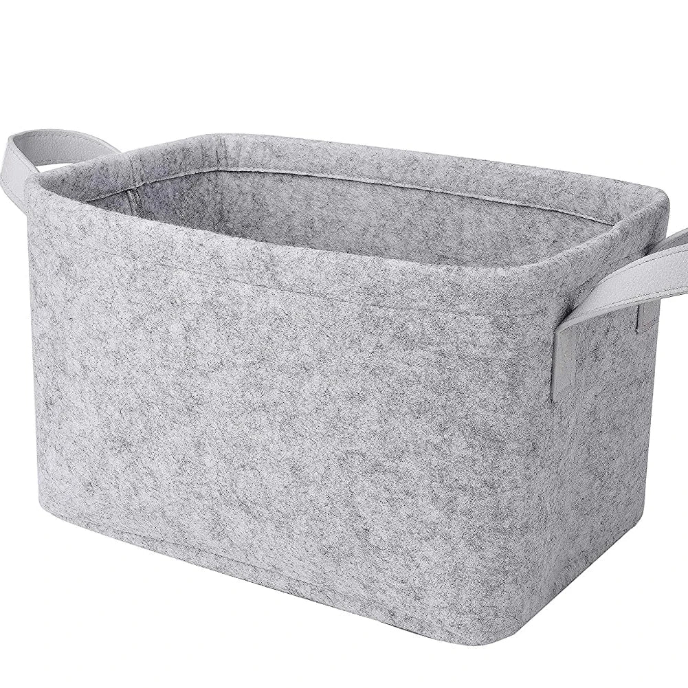 Felt Storage Bin Baskets for Shelves  Collapsible Closet Storage Bins for Sundries Storage Baskets for Organizing Laundry Room