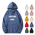 High Purity Cotton Anti-pilling Men's Pullover Hoodies With Fleece Inner Unisex Thick Winter Hooded Sweatshirts With Custom logo