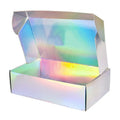 Wholesale Cosmetics Makeup Holographic Recycled Flute Mailer Corrugated Package Paper Shipping Box Kraft Paper Rectangle Folders