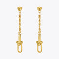 Latest 18K Gold Plated Stainless Steel Jewelry Multi-layer Chain U-shaped Drop Earrings Waterproof for Women Earrings E241609