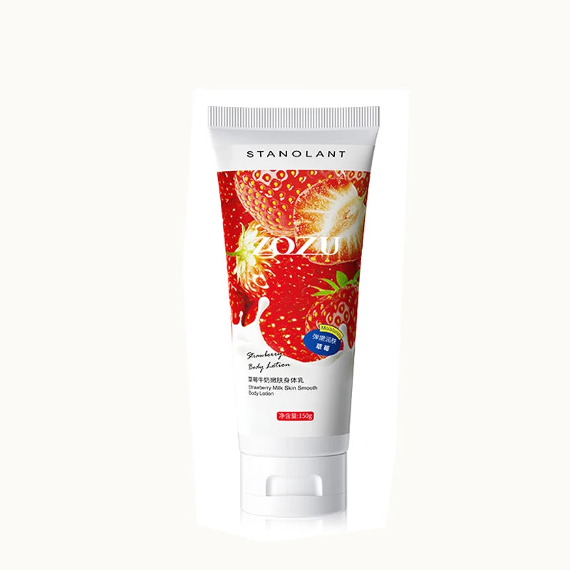ZOZU Private Label Body Cream Milk Strawberry Moisturizing Nourishing Body Lotion