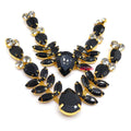 Wholesale Cheap Gold Metal Beach Slippers Accessories Black Acrylic Crystal Rhinestone Shoe Chain for Women Sandals Decoration