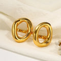 Jewelry Gold-plated Trendy Cast Ring Wholesale French Ins Style Exaggerated Irregular Stainless Steel Fashion Women's Simple 18k