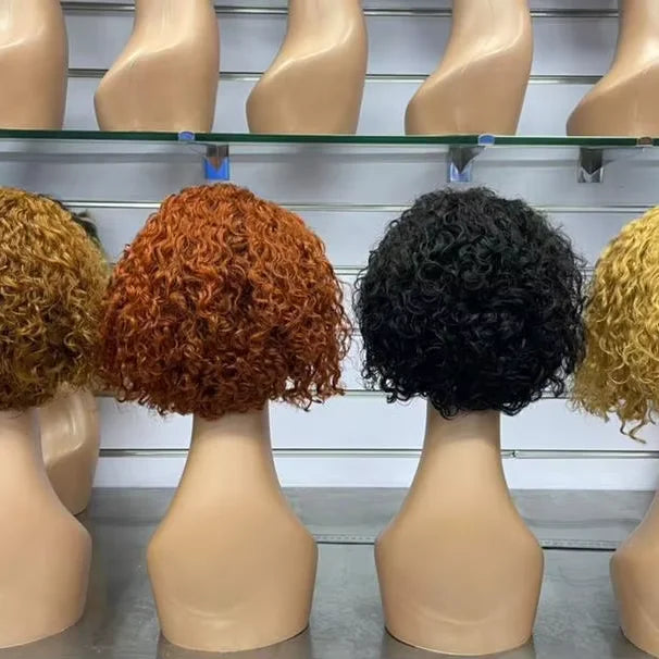 Wholesale Virgin Human Hair Pixie Wigs Raw Brazilian Hair Glueless Wigs Human Hair Lace Frontal Wigs