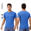 Mens Lightweight Outdoor Training Loose T-shirt Gym Running Round Neckline Shirt Quick Dry Breathable Short Sleeve Top for Men