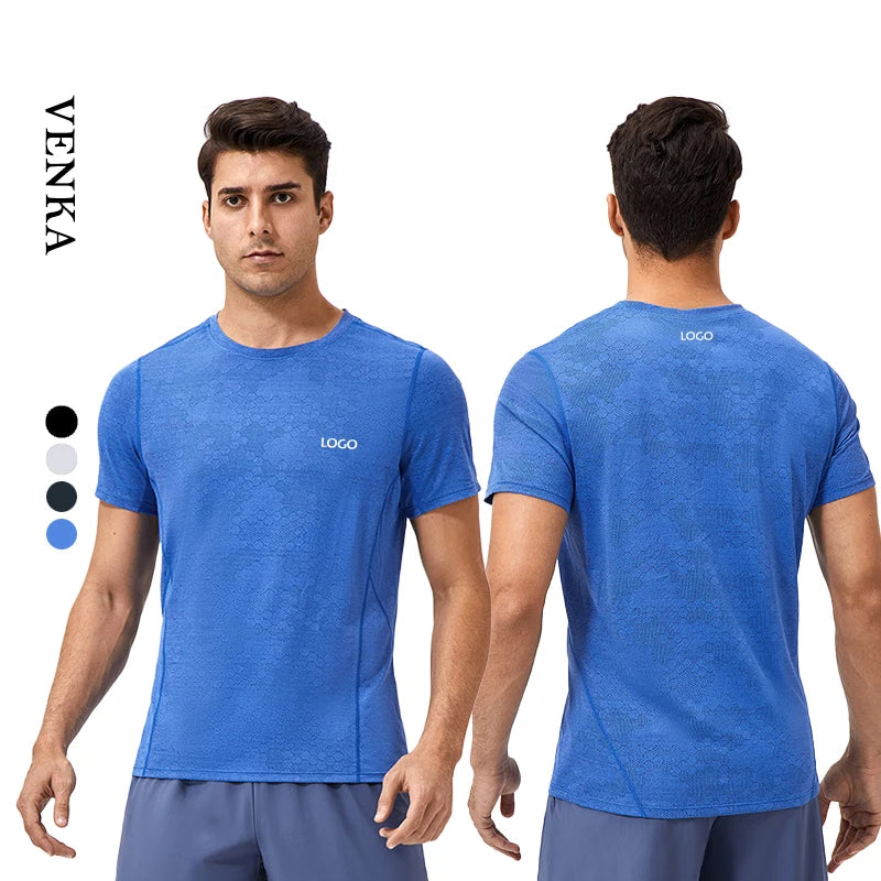 Mens Lightweight Outdoor Training Loose T-shirt Gym Running Round Neckline Shirt Quick Dry Breathable Short Sleeve Top for Men
