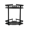 Modern 2-Layer Aluminum Wall-Mounted Bathroom Corner Shower Shelf Organizer No Drilling Required with Adhesive for Hotel Use