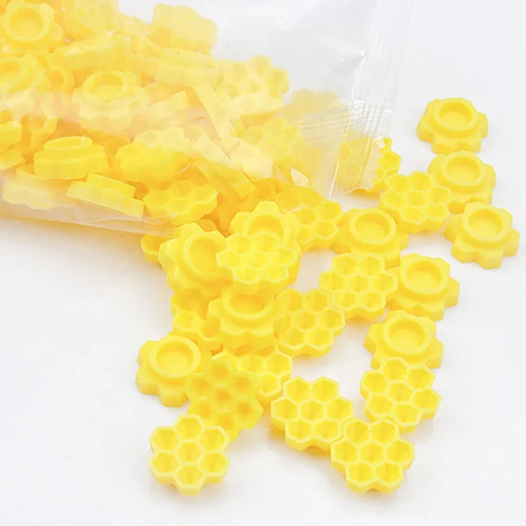 100pcs Honeycomb Shaped Glue Cup False Eyelashes Grafting Planting Rapid Bloom Sun Flower Glue Cup Lash Extension Makeup Tools