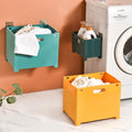 Multipurpose PP Plastic Clothes Storage Box Bathroom Wall Mounted Folding Dirty Clothes Basket