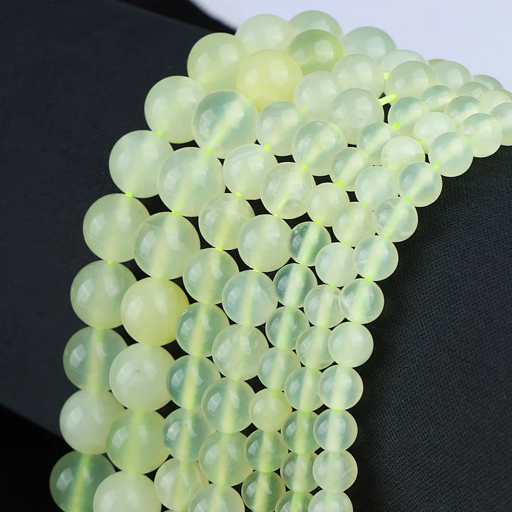 JSES Natural Xiuyan Jade Serpentine 4-10mm Loose Stone Beads for Jewelry Making DIY Wholesale Gemstones Crystal Agate Beads