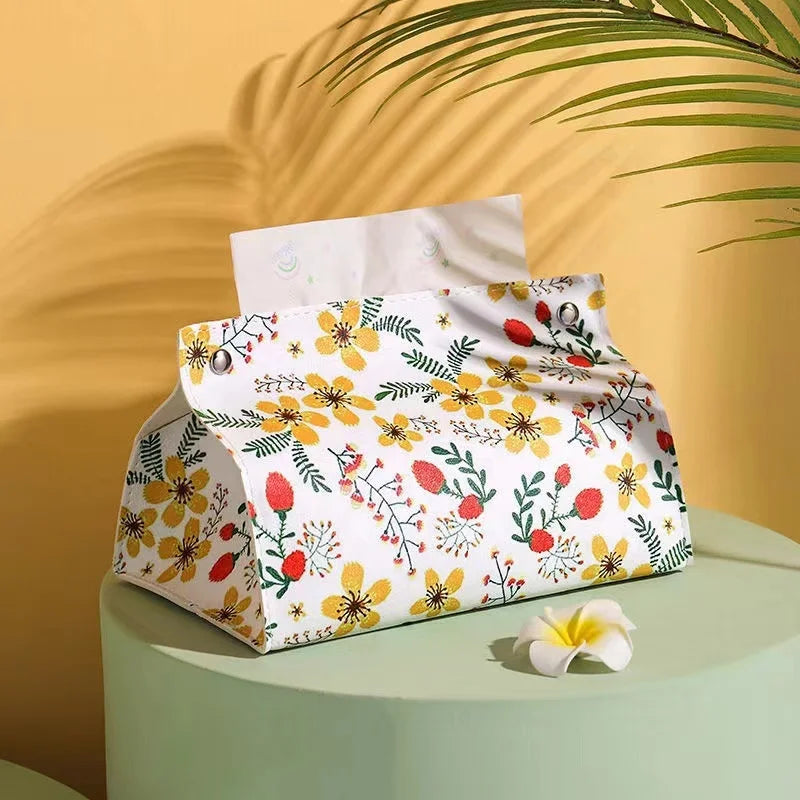 Creative Bathroom Tissue Holder Personalized Fashional Car Tissue Cover Customized Hotel Napkin Box Home Table  PU Tissue Box
