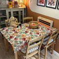 Wholesale Custom Woven Floral Jacquard Polyester/Cotton Dirt-Proof Square Tablecloth Fabric Modern Style Tapestry Home Holiday