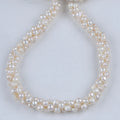 Hot Sale 6-8mm Baroque Beads Side Hole Natural White Freshwater Pearl Strand for Jewelry Making
