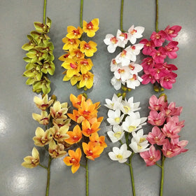 High Grade 3D Printing 10 Heads Artificial Decoration Flower Vanda Orchids for Home