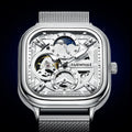 2022 Latest Design Luxury Waterproof 3 Colors Men Automatic Watch Moonphase Premium Wristwatch Tourbillon Movement Watches