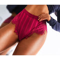 Women's Panties Thong High Waist Sexy Lace Ruffle G-string Lingerie Brief Seamless Panty Women Ice Silk Underwear
