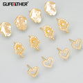 MD95 18K Gold Rhodium Plated Copper Zircon Handmade Jewelry Accessories DIY Earrings 6pcs/lot Metal Findings Charm Making