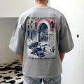 Custom Logo 220gsm 100% Cotton Oversized Acid Wash T-Shirt Vintage Streetwear O-Neck Long 3D Graphic Print Short Fitness O-Neck