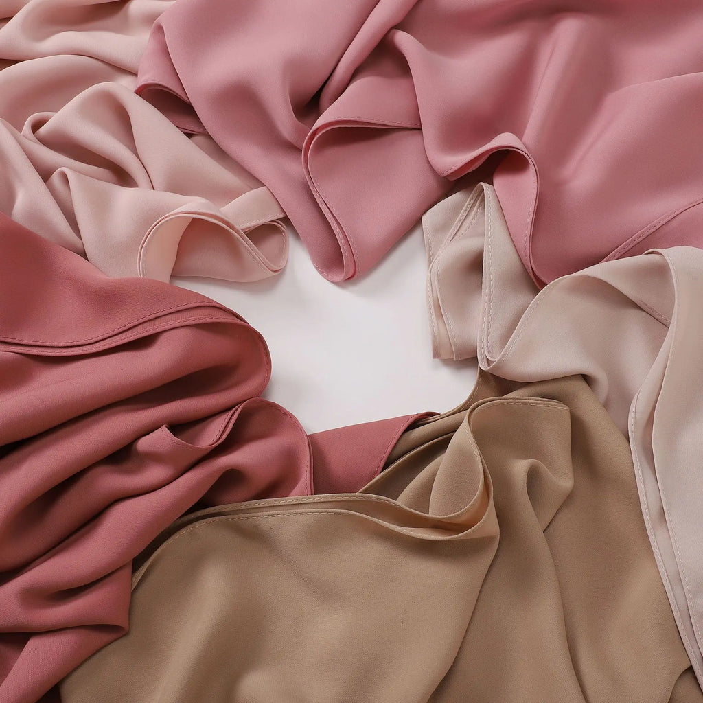 Wholesale Hijabs Medina Opaque Silk Solid Heavy Chiffon Hijab Premium Opaque Silk Chiffon Hijab