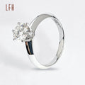 18k Gold Au750  Natural Vvs Moissanite Ring 18k Gold Fine Jewelry 18k Custom White Pure Gold Ring