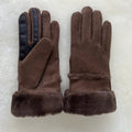 Sample Support Suede Fabric Faux Fur Lining Gloves Whole Sale Price Factory Supplier Best Quality Suede Fabric Fur Lining Gloves