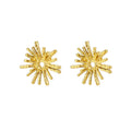 2023 New trendy gold plated chunky snowflake earrings jewelry fashion exaggerated sparkling earrings for women