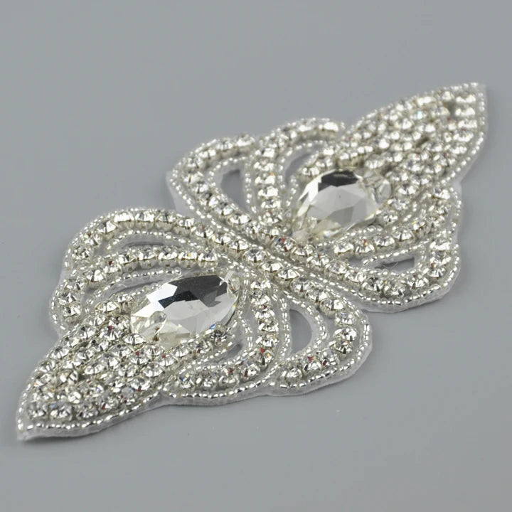 Rhinestone Pearls Applique for Wedding Dress Decoration Wedding Belt Sash WRA-841