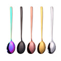 Golden Plated 18/0 Stainless Steel Spoon Fork Set Luxury Thickened Flatware for Western Restaurant Coffee Shop Cutlery