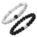 Factory Wholesale Lava White Turquoise Howlite Beads Bracelet for Women and Men Natural Stone Jewelry Couple Beaded Bracelets