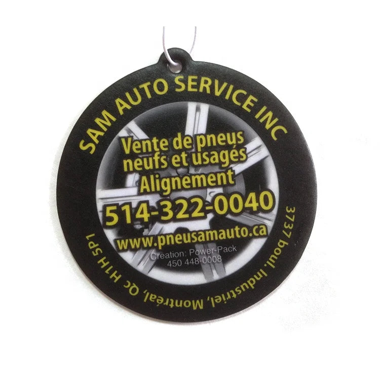 Custom Logo Cross Design Car Air Freshener Ambientador Hanging Fragrance Auto Accessories Promotional Paper Crafts