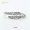 Open Adjustable S Shape Pave Band D Color VVS Moissanite Rings Jewelry 925 Sterling Silver Moissanite Ring