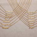 Hot Sale Custom Stainless Steel English Letters Name Necklace Titanium Steel  8 Style Jewelry for Women