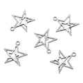 Vintage Antique Silver Charms Star Tibetan Pendant Making DIY Jewelry Bracelet& Necklace