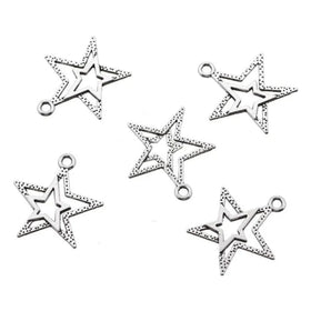 Vintage Antique Silver Charms Star Tibetan Pendant Making DIY Jewelry Bracelet& Necklace