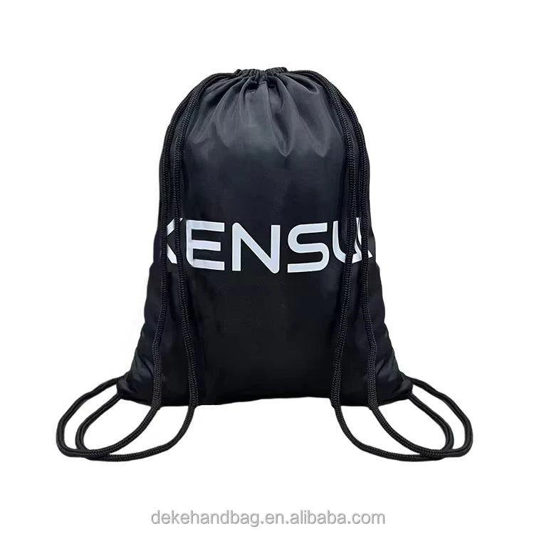 Customized Wholesale Waterproof Easy to Carry Sports Gym Workouts Unisex Polyester Drawstring Bag