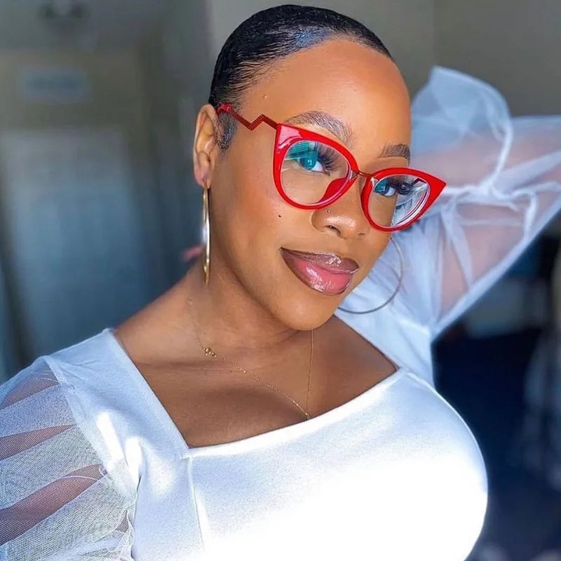 2023 New Design Fashion Oversized Cat Eye Glasses Luxury Anti Blue Light Glasses for Women Eyeglasses Frame Optical Glasses