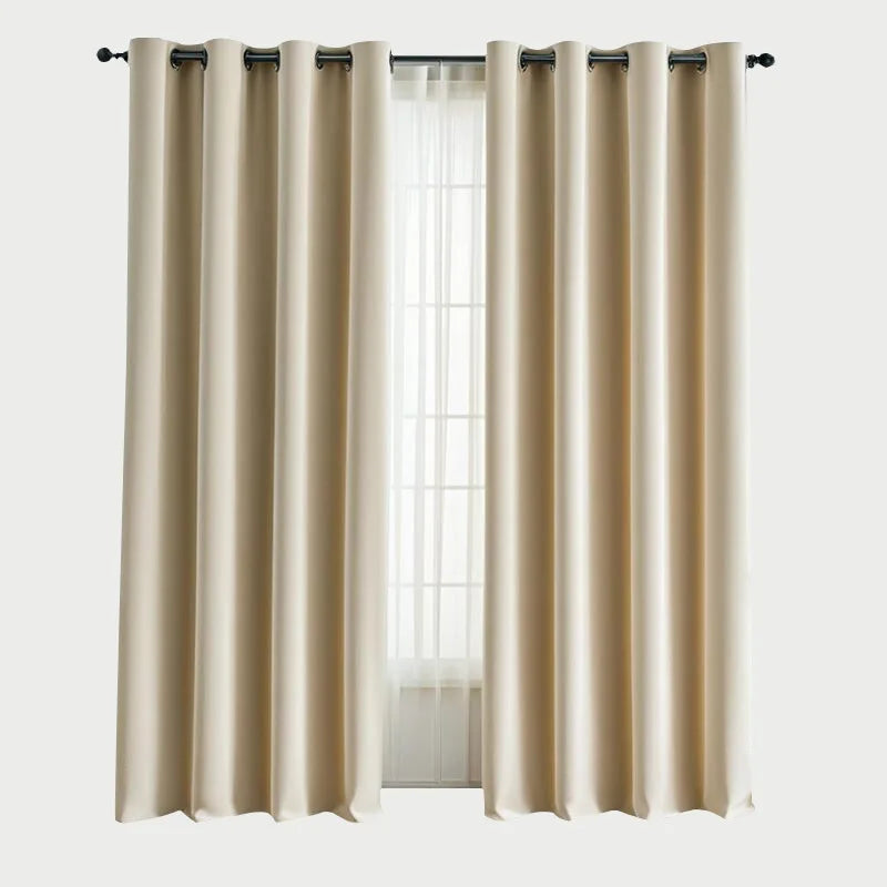 Modern Simple Dutch Velvet Curtains & Valances Blackout Finished for Living Room & Bedroom