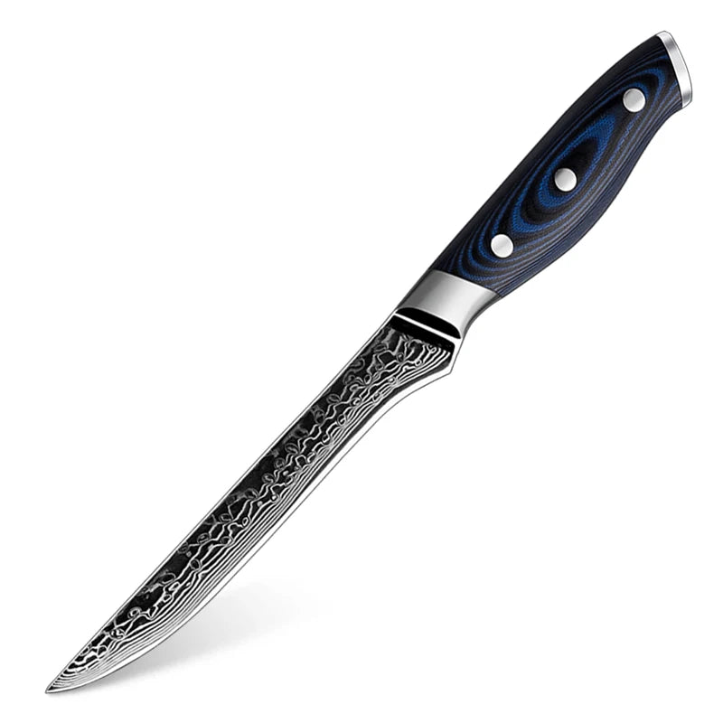 Grandsharp 6 Inch Boning Knife Grandsharp Fillet Knife Damascus Japanese Damascus Steel Sharp Curved Kitchen Cleaver Fish Knife