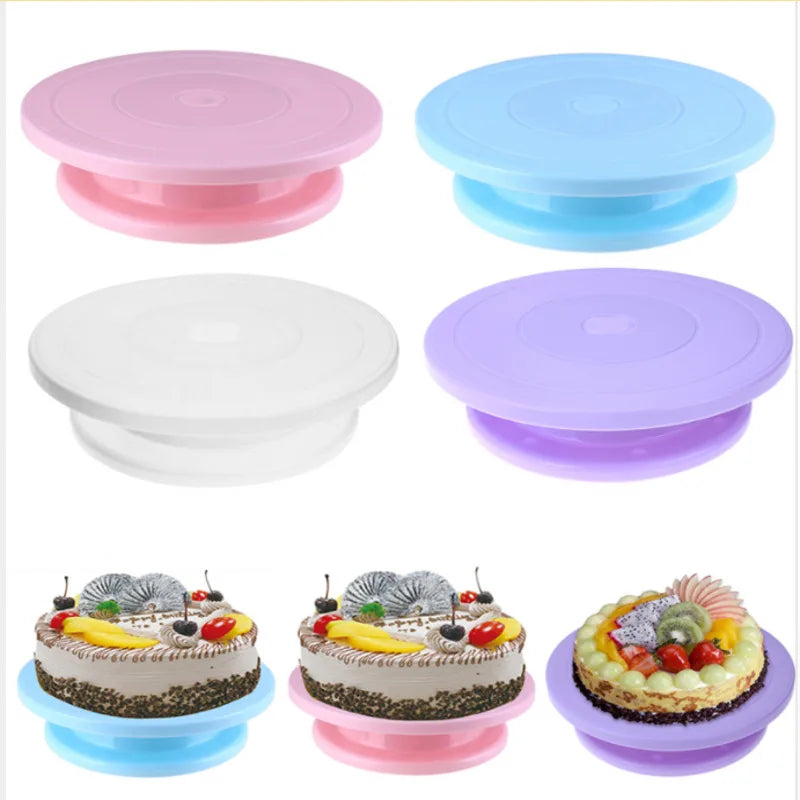 Cake Decorating Stand with Plastic Turntable Essential Cake Tools