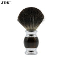 JDK Wholesale Good Prices 100% Pure Badger Hair Black Resin Barber Use Private Label Shaving Brushes for Men