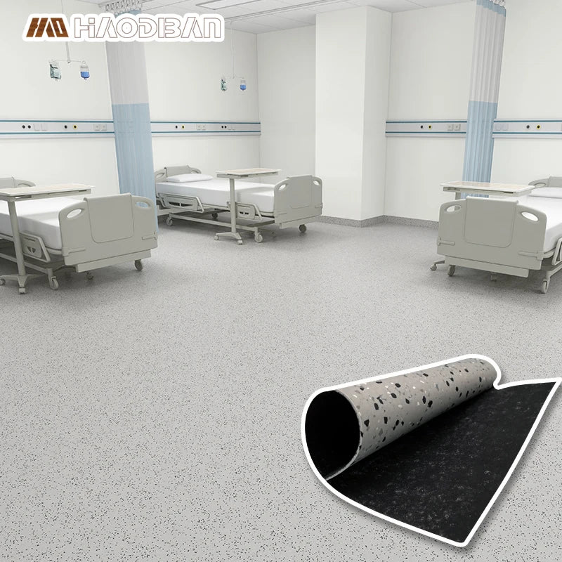 Durable ESD Conductive Gray Plastic PVC Homogeneous Vinyl Flooring Roll Anti Static Floor for Operating Room