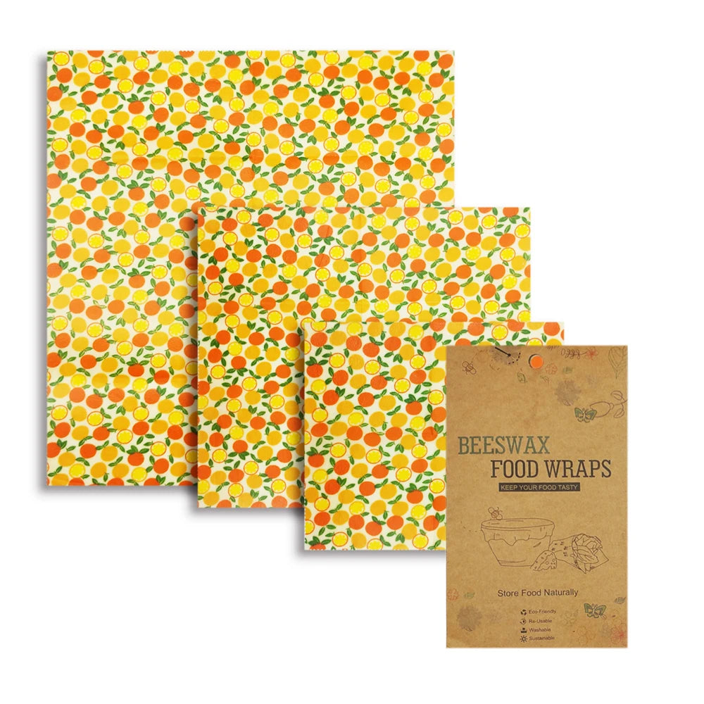 Beeswax Wraps for Food Organic Bees Wax Paper for Bread Cheese Sandwiches Reusable Bee's Wrap for Covering Bowls