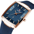 RD62009M Silver Luxury Mens Watch Reward Waterproof Men Style Watches Rectangle Stainless Steel Band Quartz Wristwatch