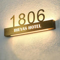 House Sign Hotel Suppliers Illuminated Hotel Room Number Sign House Numbers with LED Lights