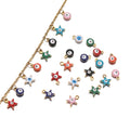 Gold Color Star Eyes Beads Charm DIY Jewelry Making Necklace Accessories Bracelet Findings Supplies Crafts Accessories CLASSIC