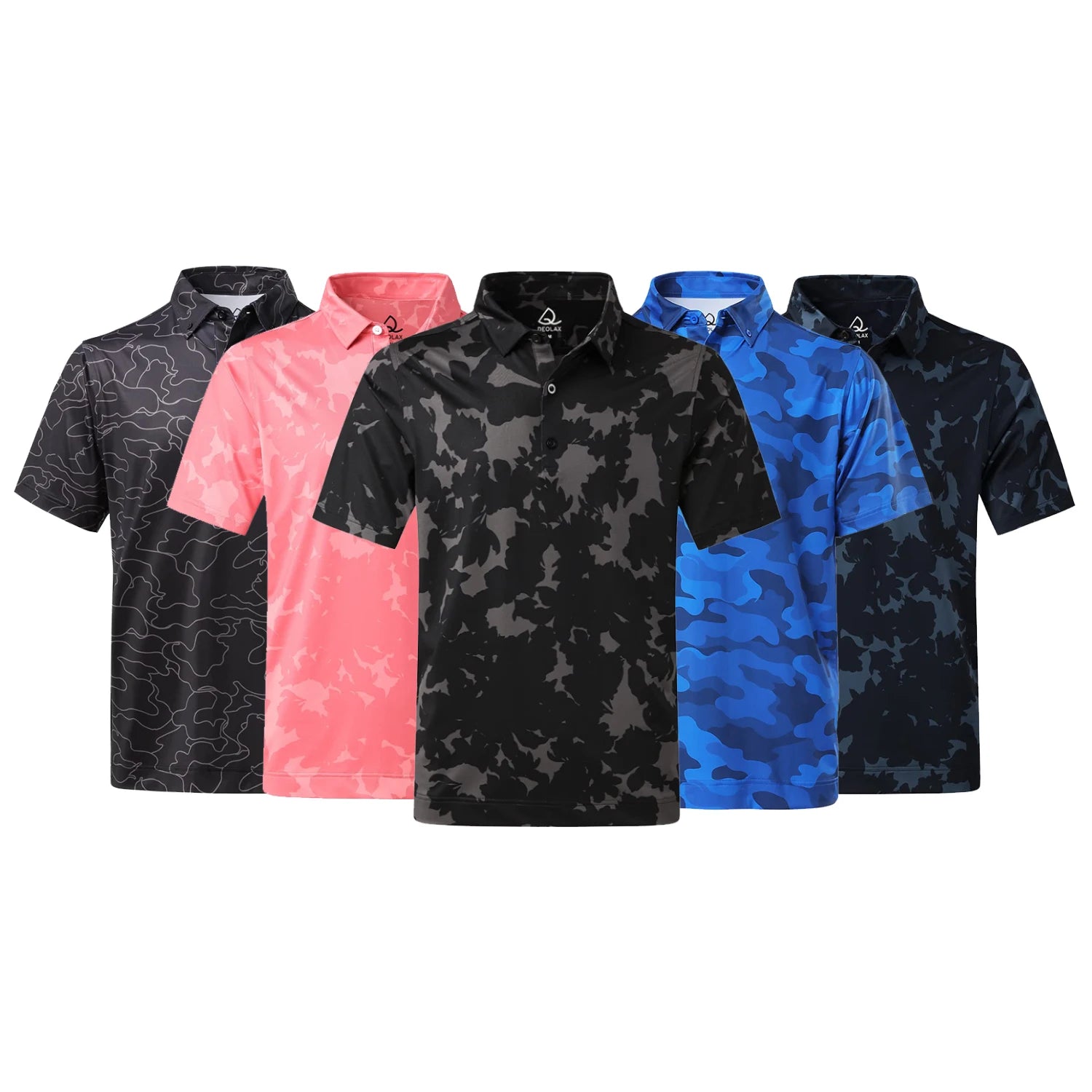 Custom Logo Oversized Camouflage Full All Over Pattern Printing Knitted Quick Dry Casual Short Sleeve Golf for T-Shirt
