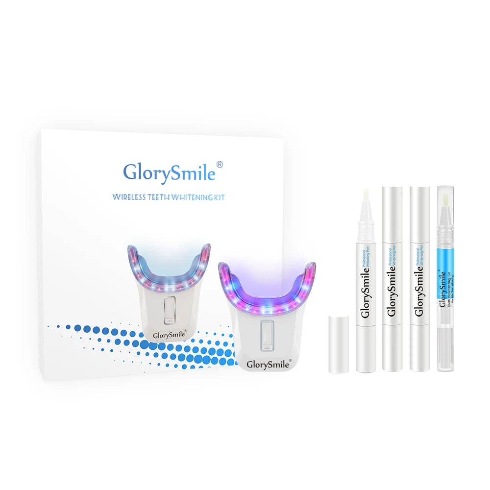Custom Teeth Whitening Kits at Home Whitener Wireless LED Light Teeth Whitening Kit OEM