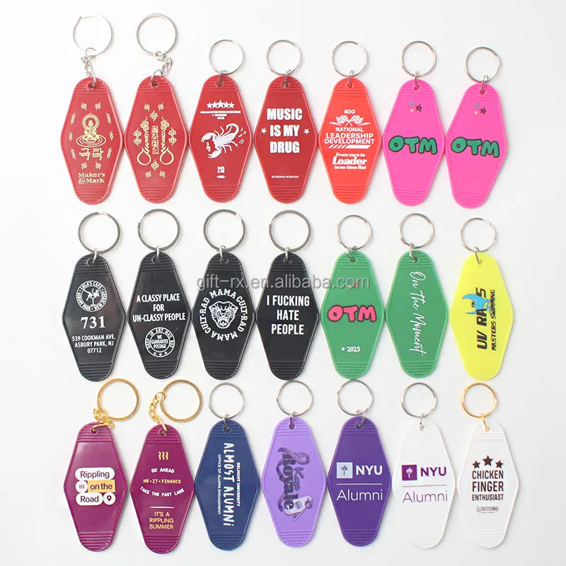 Vintage Motel Keychains Retro Hotel Keychain Blanks