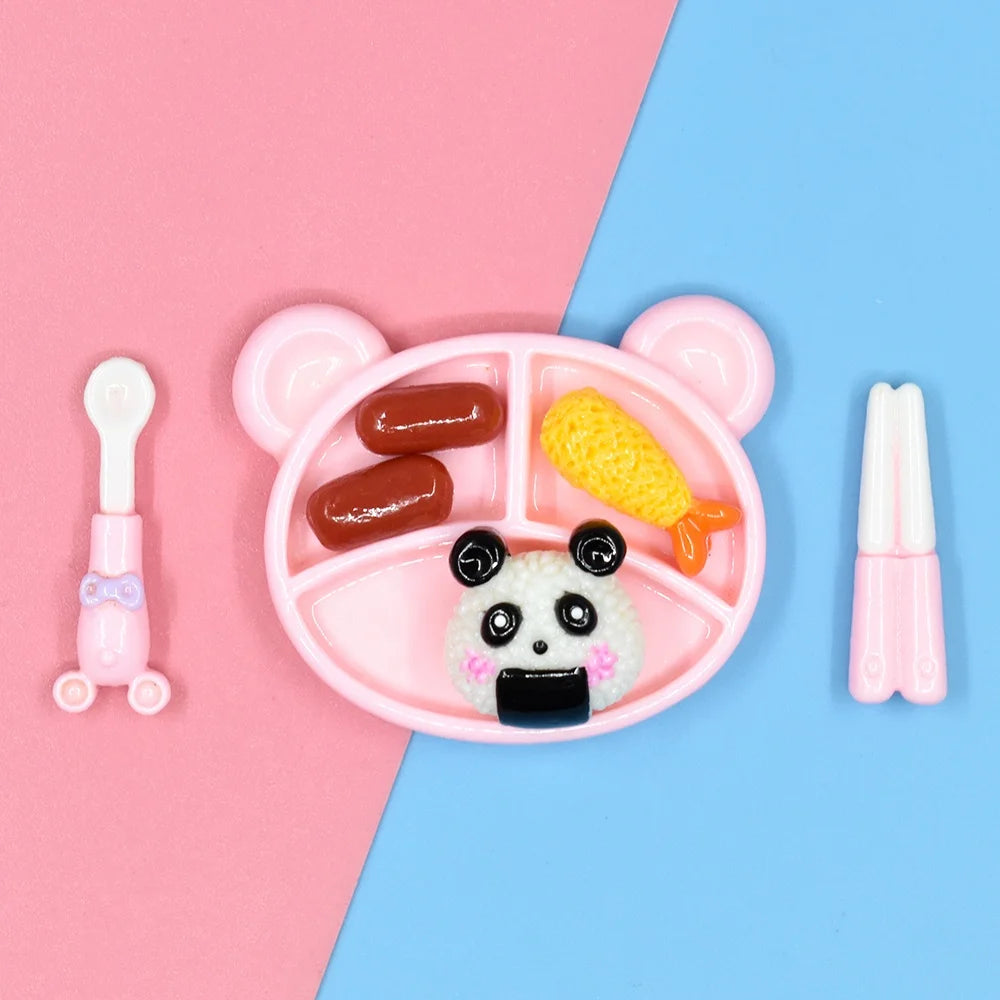 Cute Resin Models 3D Japanese Food Flat Back Charms Resin Cabochon Children's Kitchen Toys